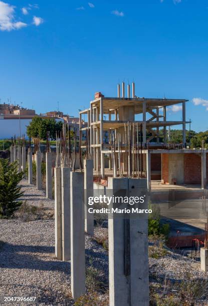 construction work stopped and abandoned - tarragona province stock pictures, royalty-free photos & images