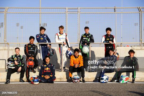 Formula 2 2024 Rookies, Joshua Durksen of Paraguay and PHM AIX Racing , Rafael Villagomez of Mexico and Van Amersfoort Racing , Franco Colapinto of...