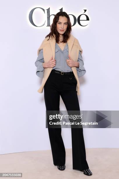 Alexa Chung attends the Chloé Womenswear Fall/Winter 2024-2025 show as part of Paris Fashion Week on February 29, 2024 in Paris, France.