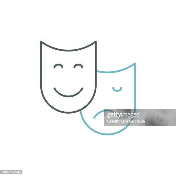 theatre duocolor line icon design with editable stroke. suitable for infographics, web pages, mobile apps, ui, ux, and gui design. - opera stock illustrations