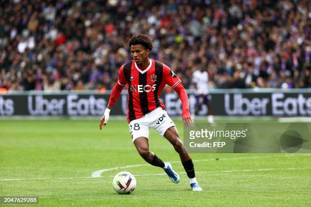 Hicham BOUDAOUI during the Ligue 1 Uber Eats match between Toulouse and Nice at Stadium Municipal on March 3, 2024 in Toulouse, France. - Photo by...