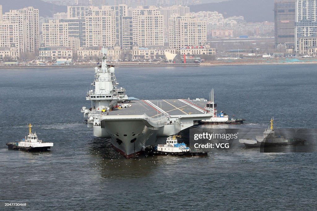 Aircraft Carrier Liaoning Sets For Sea Trial In Dalian