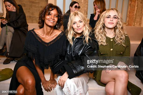 Liya Kebede, Sienna Miller and Kiernan Shipka attend the Chloé Womenswear Fall/Winter 2024-2025 show as part of Paris Fashion Week on February 29,...
