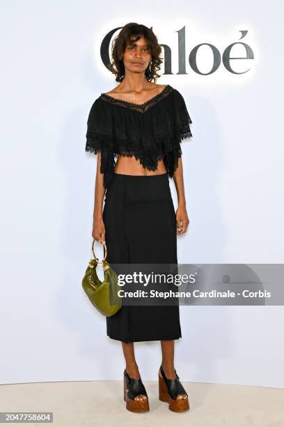 Liya Kebede attends the Chloé Womenswear Fall/Winter 2024-2025 show as part of Paris Fashion Week on February 29, 2024 in Paris, France.
