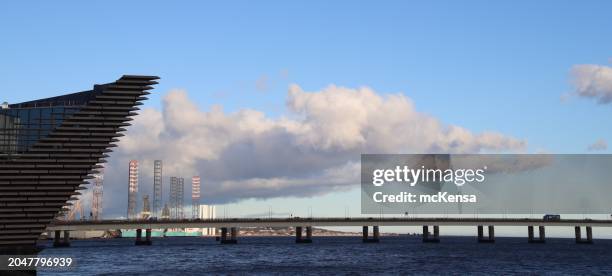 v&a and tay road bridge - dundee scotland stock pictures, royalty-free photos & images