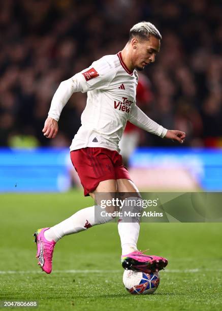 Antony of Manchester United during the Emirates FA Cup Fifth Round match between Nottingham Forest and Manchester United at City Ground on February...