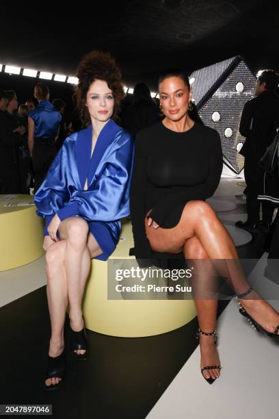 Coco Rocha and Ashley Graham attend the Off-White Womenswear Fall/Winter 2024-2025 show as part of Paris Fashion Week on February 29, 2024 in Paris,...