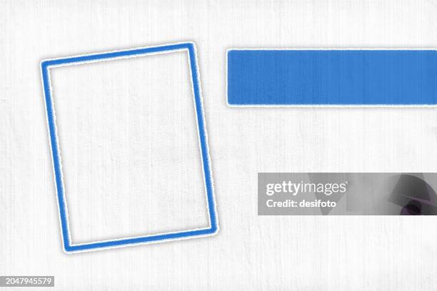 bright white coloured textured effect blank empty wooden texture horizontal vector backgrounds like whitewashed plastered wall with one contrast blue solid stripe or label one outlined tilted bordered frame with copy space - whitewashed wood background stock illustrations