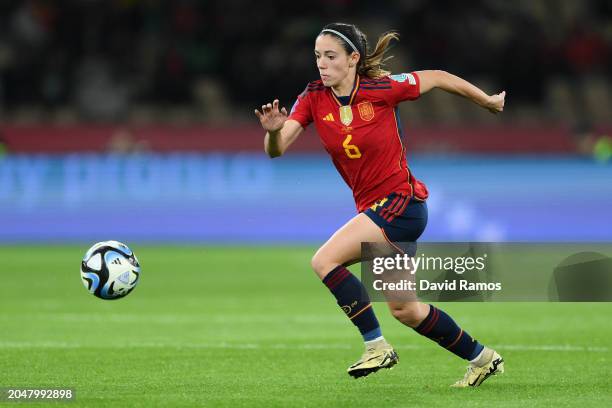 Aitana Bonmati of Spain runs with the ball during the UEFA Women's Nations League 2024 Final match between Spain and France at Estadio La Cartuja on...