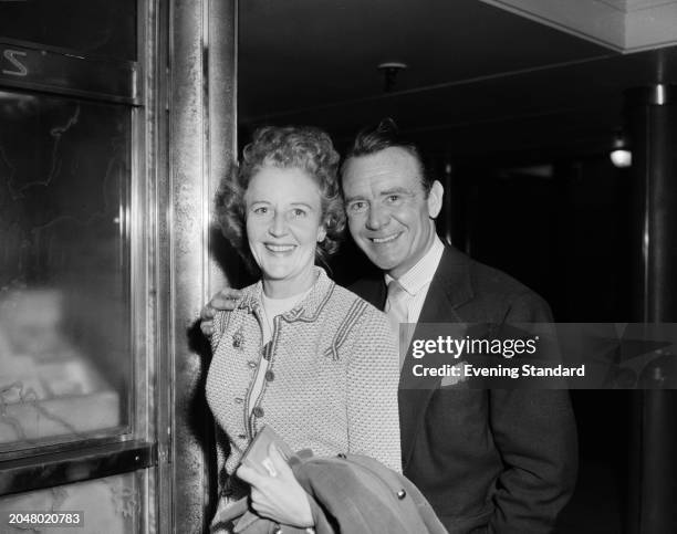 Playwright and author Mary Hayley Bell and her husband, actor John Mills , November 22nd 1956.