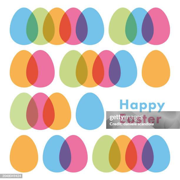 easter greeting card with egg. - easter egg hunt stock illustrations