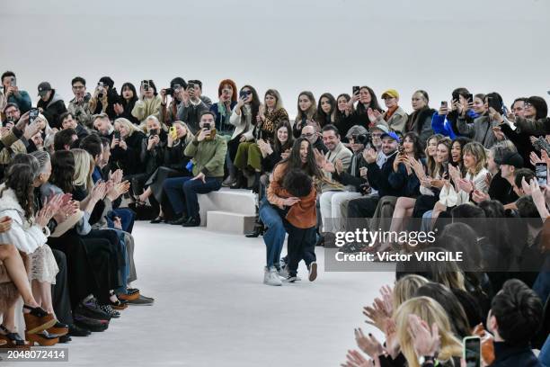 Fashion designer Chemena Kamali walks the runway during the Chloe Ready to Wear Fall/Winter 2024-2025 fashion show as part of the Paris Fashion Week...