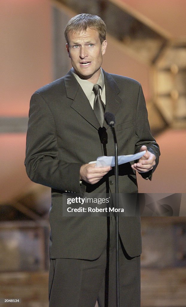 Stuntman Tim Rigby accepts the