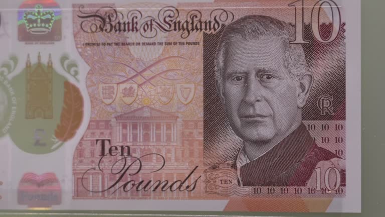 GBR: New King Charles III banknotes on display at the Bank of England Museum