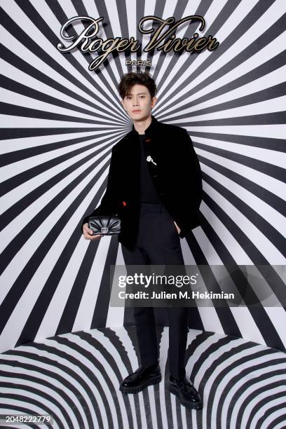 Allen Ren attends "VIVIER OP-TICAL" - Roger Vivier Presentation as part of Paris Fashion Week on February 29, 2024 in Paris, France.