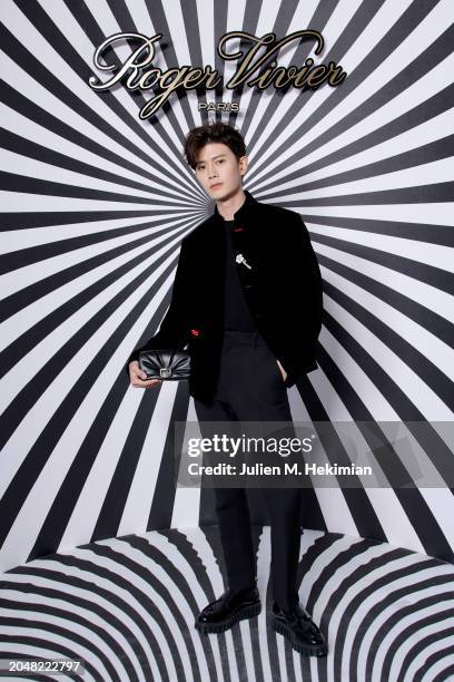 Allen Ren attends "VIVIER OP-TICAL" - Roger Vivier Presentation as part of Paris Fashion Week on February 29, 2024 in Paris, France.