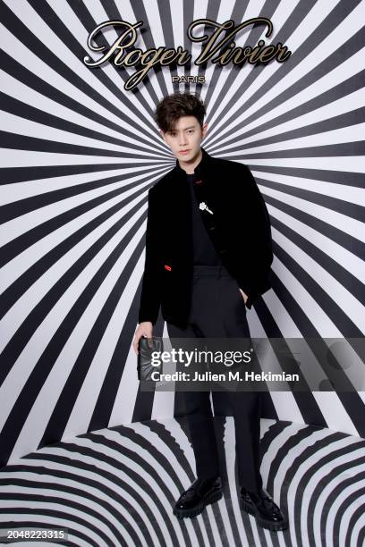 Allen Ren attends "VIVIER OP-TICAL" - Roger Vivier Presentation as part of Paris Fashion Week on February 29, 2024 in Paris, France.