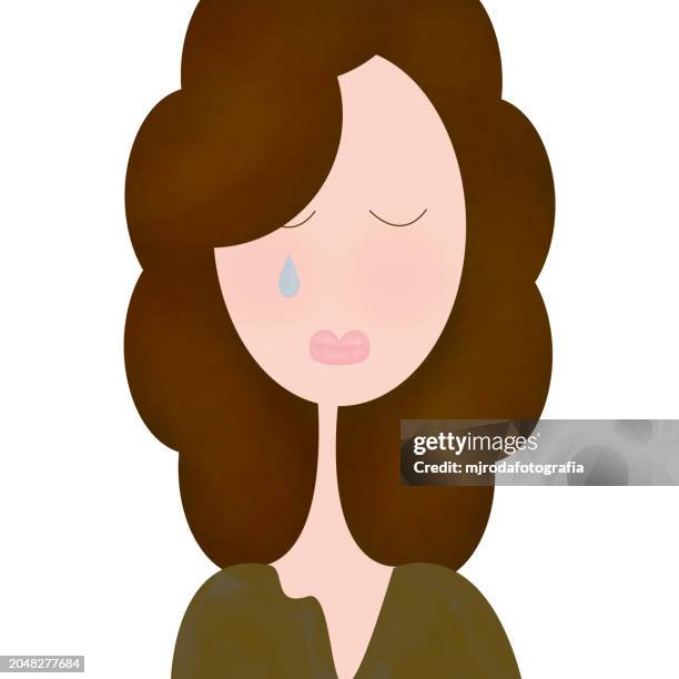 drawing of a woman crying - cry baby cartoon stock pictures, royalty-free photos & images