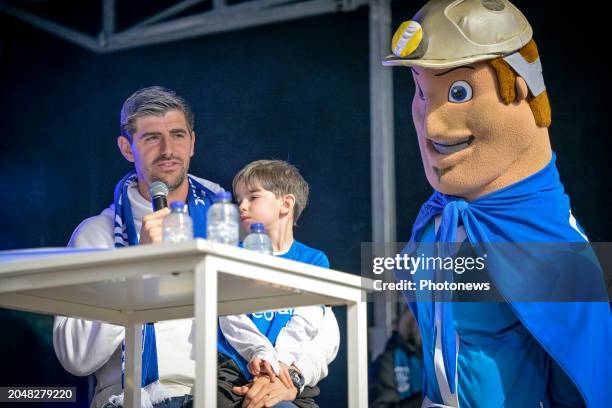 Thibaut Courtois goalkeeper of Real Madrid during the Jupiler Pro League match between KRC Genk and Club Brugge on March 3, 2024 in Genk, Belgium,