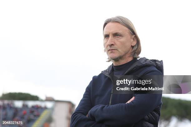 Davide Nicola heand coach of Empoli FC looks on during the Serie A TIM match between Empoli FC and Cagliari - Serie A TIM at Stadio Carlo Castellani...