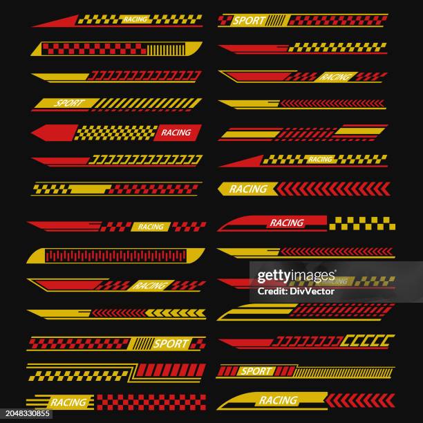 illustrations, cliparts, dessins animés et icônes de ensemble de vecteurs de rayures de sport - envelopper