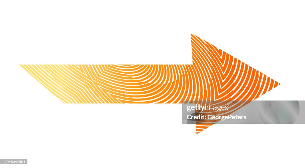 Abstract Arrow with swirl pattern