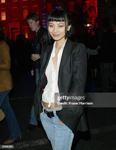 Actress Bail Ling mingles during the after party for the 3rd Annual Taurus World Stunt Awards at Paramount Studios June 1, 2003 in Hollywood,...