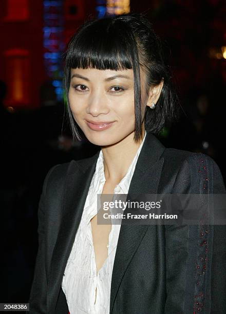 Actress Bail Ling mingles during the after party for the 3rd Annual Taurus World Stunt Awards at Paramount Studios June 1, 2003 in Hollywood,...