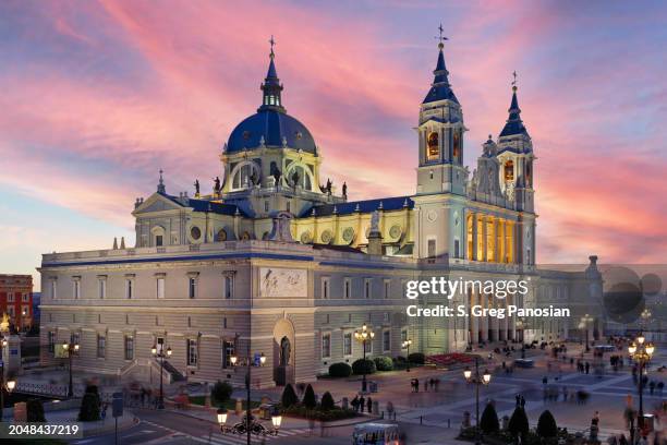 almudena cathedral - madrid - spain - madrid stock pictures, royalty-free photos & images