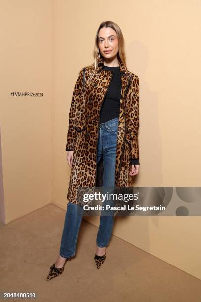 Heloise Agostinelli attends the LVMH Prize Cocktail show as part of Paris Fashion Week on February 29, 2024 in Paris, France.