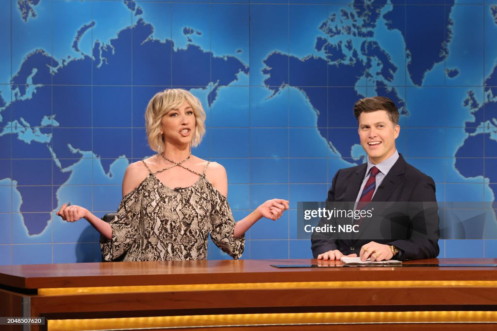 Heidi Gardner As Woman Who Is Aging Gracefully And Anchor Colin Jost heidi-gardner-as-woman-who-is-aging-gracefully-and-anchor-colin-jost