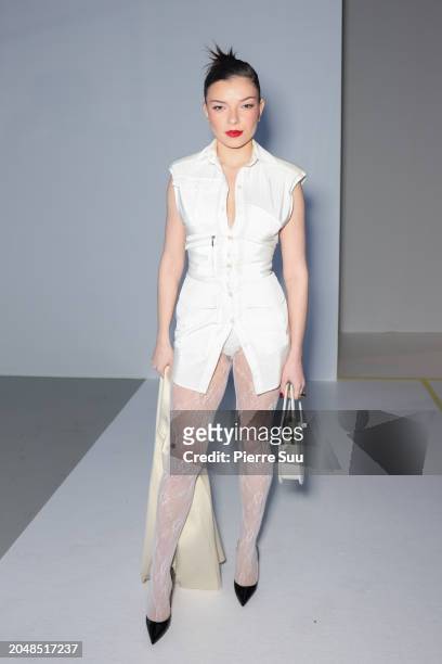 Clara Marz attends the Theunissen Womenswear Fall/Winter 2024-2025 show as part of Paris Fashion Week on February 29, 2024 in Paris, France.