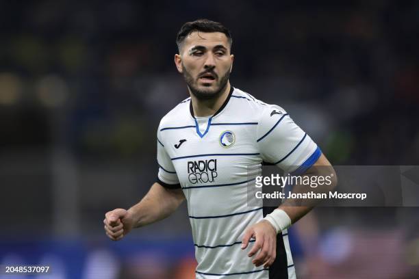 Sead Kolasinac of Atalanta looks on during the Serie A TIM match between FC Internazionale and Atalanta BC - Serie A TIM at Stadio Giuseppe Meazza on...