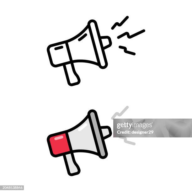 bildbanksillustrationer, clip art samt tecknat material och ikoner med megaphone icon vector design. - högtalare