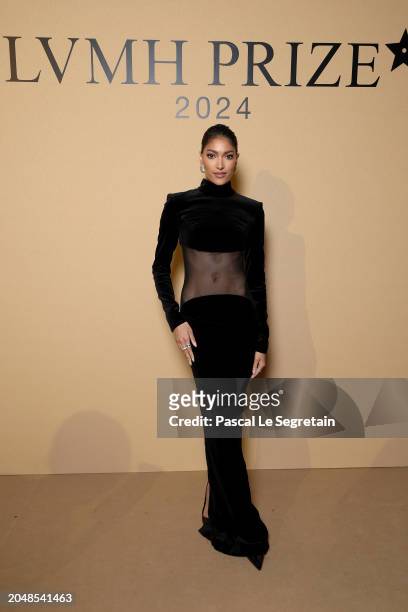 Pritika Swarup attends the LVMH Prize Cocktail show as part of Paris Fashion Week on February 29, 2024 in Paris, France.