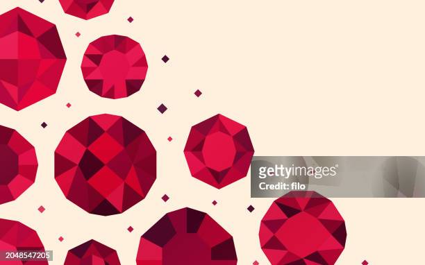 ruby gem gemstones abstract shapes background - topaz stock illustrations