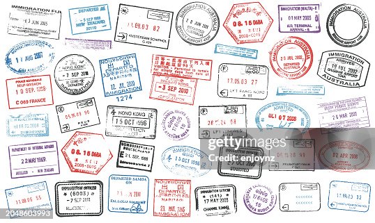 Passport stamps vector illustration Passport stamps vector illustration