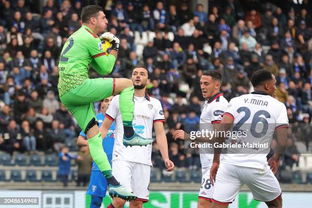 Simone Scuffet goalkeeper of Cagliari Calcio in action during the Serie A TIM match between Empoli FC and Cagliari - Serie A TIM at Stadio Carlo...