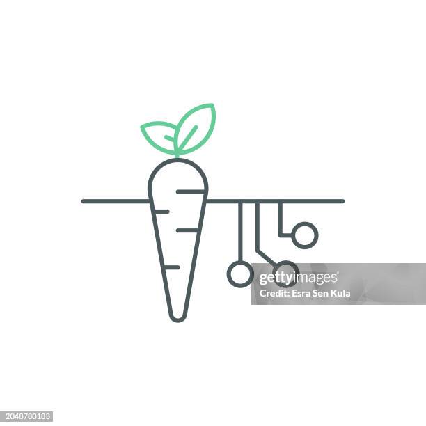 smart gardening duocolor line icon design with editable stroke. suitable for infographics, web pages, mobile apps, ui, ux, and gui design. - hydroponics stock illustrations