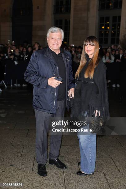 Sidney Toledano and Julia Toledano attend the Schiaparelli Womenswear Fall/Winter 2024-2025 show as part of Paris Fashion Week on February 29, 2024...