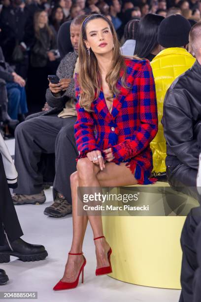 Alessandra Ambrosio attends the Off-White Womenswear Fall/Winter 2024-2025 show as part of Paris Fashion Week on February 29, 2024 in Paris, France.