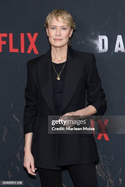 Robin Wright attends the "Damsel" photo call at The Plaza Hotel on February 29, 2024 in New York City.