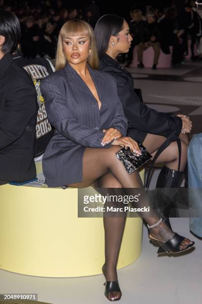 Guest attends the Off-White Womenswear Fall/Winter 2024-2025 show as part of Paris Fashion Week on February 29, 2024 in Paris, France.