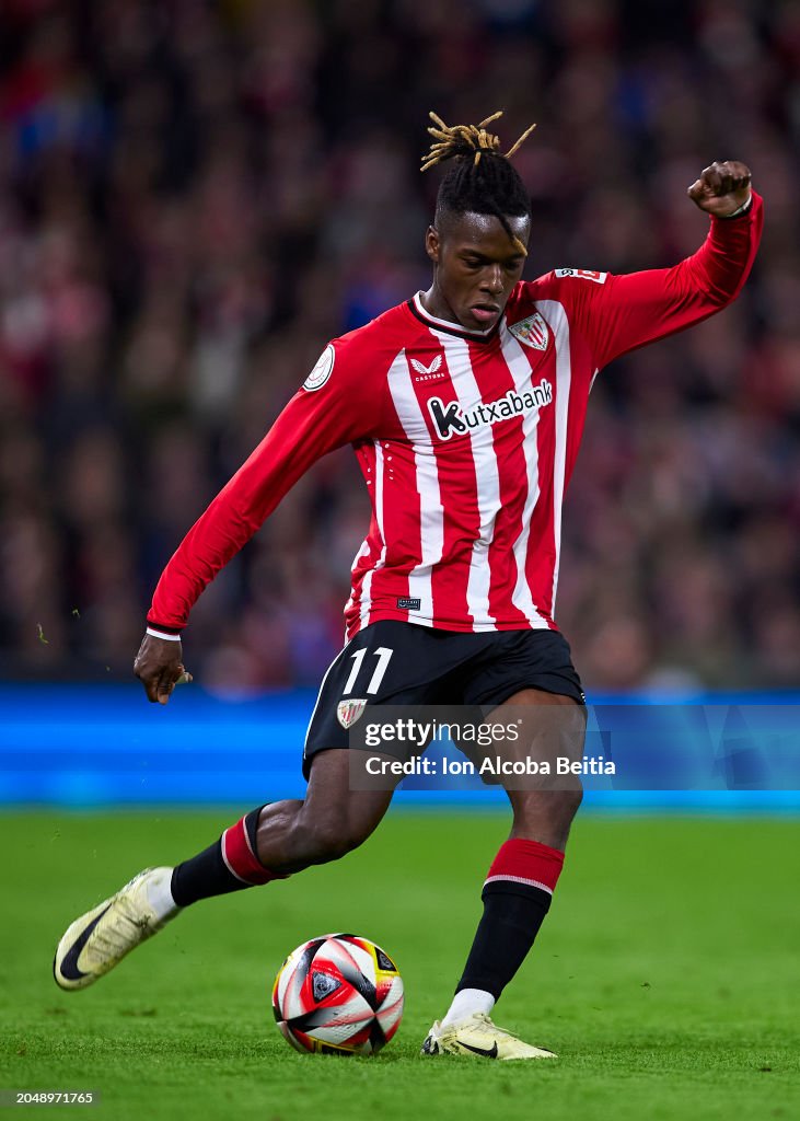 Nico Rey Nico Williams of Athletic Club with the ball during the Copa del Rey ...