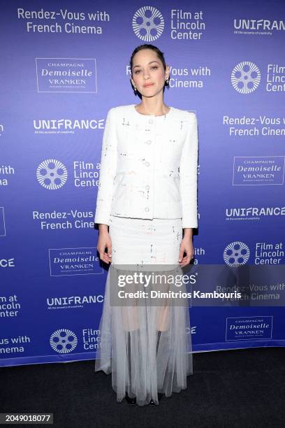 Marion Cotillard attends the 29th Rendez-Vous With French Cinema Showcase Opening Night at Walter Reade Theater on February 29, 2024 in New York City.