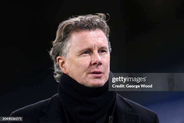 Former footballer, Steve McManaman looks on prior to the FA Youth Cup Quarter Final match between Leeds United and Liverpool at Elland Road on...