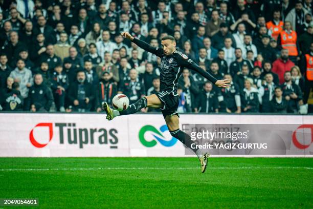 Cenk Tosun of Besiktas seen in action during the match. Besiktas and Galatasaray faced each other in the Trendyol Super Lig , the match took place at...