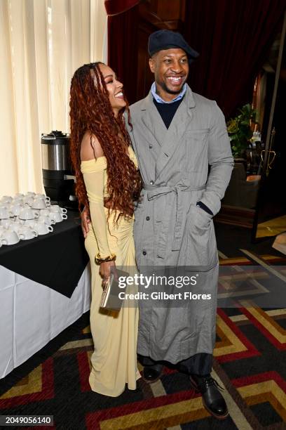 Meagan Good and Jonathan Majors at the AAFCA Special Achievement Awards Luncheon held at the Los Angeles Athletic Club on March 3, 2024 in Los...