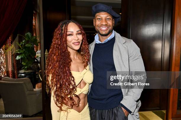 Meagan Good and Jonathan Majors at the AAFCA Special Achievement Awards Luncheon held at the Los Angeles Athletic Club on March 3, 2024 in Los...