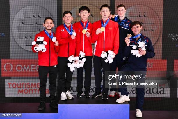 Kevin Berlin Reyes and Randal Willars Valdez of Mexico, Junjie Lian and Hao Yang of the People's Republic of China, Noah Williams and teammate Thomas...